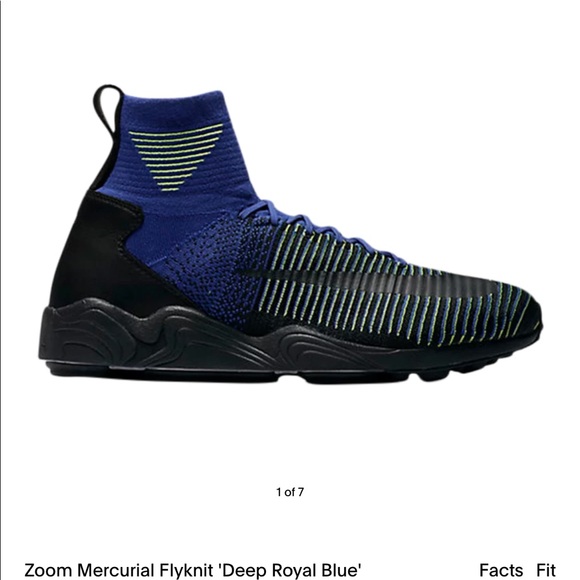 Zoom Mercurial Flyknit 'Deep Royal Blue'- USED ONCE (No box) - Picture 2 of 9